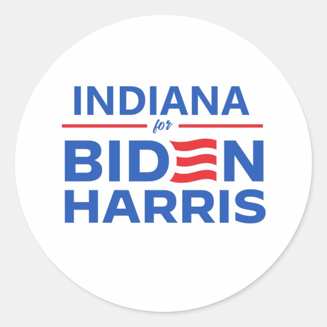 Adesivo Indiana para Biden Harris (Frente)