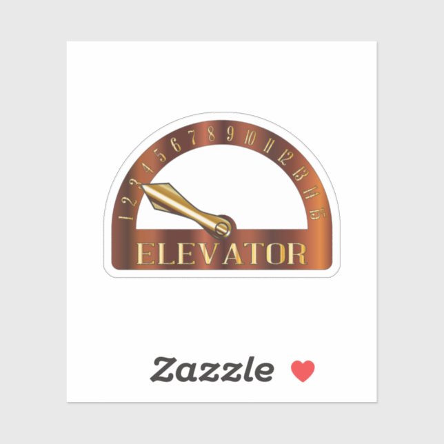 Adesivo Indicador de Piso Elevador Isolado (Folha)