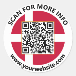 Adesivo Indicadores de código QR da Dinamarca moderna, sin