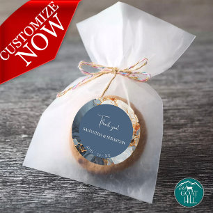 Adesivo Indígio Azul e Abstrato Dourado