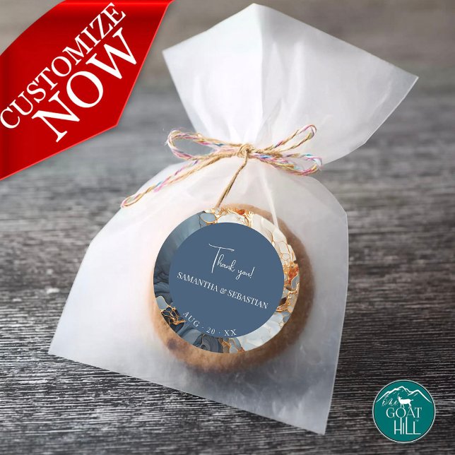 Adesivo Indígio Azul e Abstrato Dourado (Criador carregado)