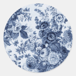 Adesivo Indigo Blue Vintage Toile Floral No.3