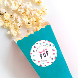 Adesivo Indígo cor-de-rosa Confetti Pronta para Chá de fra