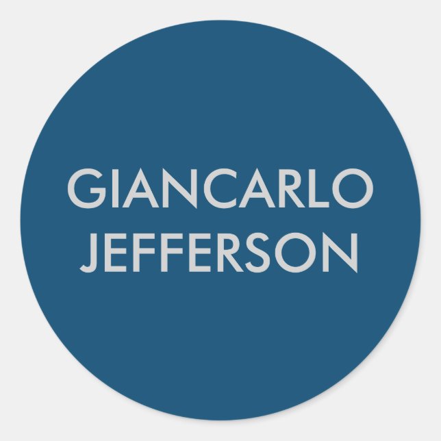 Adesivo Indigo Dye Blue Minimalist Professional Seu nome (Frente)