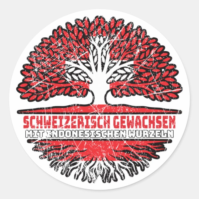 Adesivo Indonesien indonesisch Schweizer Schweiz Baum (Frente)