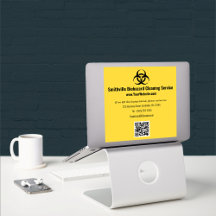 Indústria de risco biológico - Preto em fundo amar