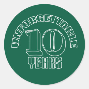 Adesivo inesquecível 10 anos
