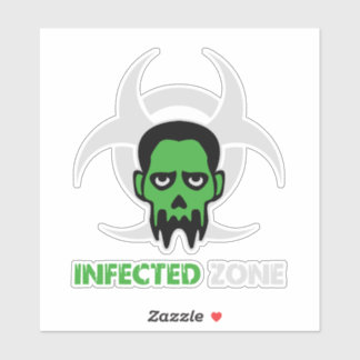 Adesivo Infected Area Zombie Warning