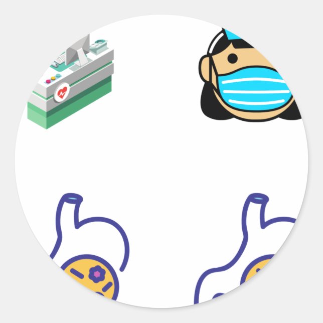 Adesivo Infection Control Nurse Sticker Pack - Infection C (Frente)