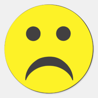 Adesivo Infeliz Tristeza Face