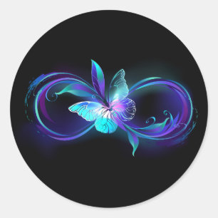 Adesivo Infinidade brilhante com borboleta mágica