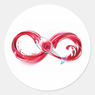 Adesivo Infinidade com vinho tinto