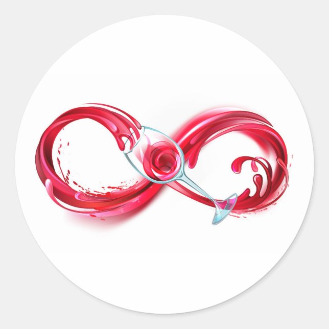 Adesivo Infinidade com vinho tinto (Frente)