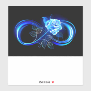 Adesivo Infinito brilhante com rosa azul