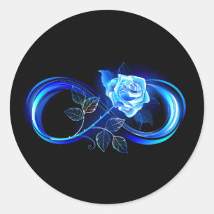 Adesivo Infinito brilhante com rosa azul