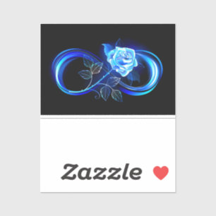 Adesivo Infinito brilhante com rosa azul
