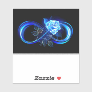 Adesivo Infinito brilhante com rosa azul