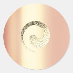 Adesivo Infinito espiritual do ritmo Dourado cor-de-rosa