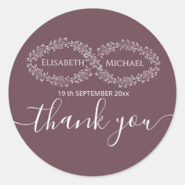 Adesivo Infinity burgundy botânica romântica elegante