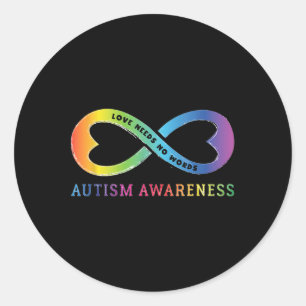 Adesivo Infinity Heart Love Autismo Sensibilização Não Pre
