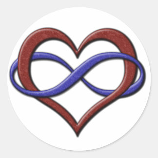 Adesivo Infinity Heart Symbol Polyamory Pride Cores de Sin
