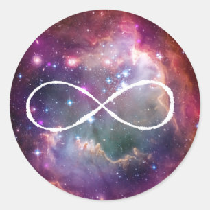 Adesivo Infinity loop and galaxy space hipster background