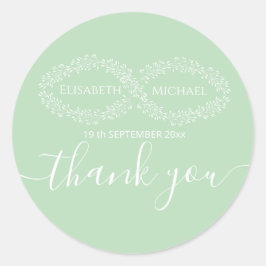 Adesivo Infinity neo mint botânico romântico elegante