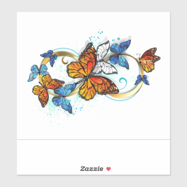 Adesivo Infinity of Monarch Butterflies (Folha)