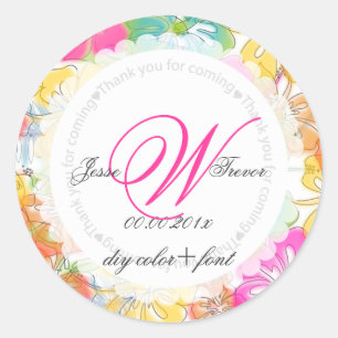 Adesivo Influência do hibiscus/aguarela de PixDezines