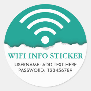 Adesivo Informação personalizada do acesso de WiFi
