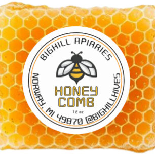 Adesivo Informações de contato do apicultor amarelo de abe