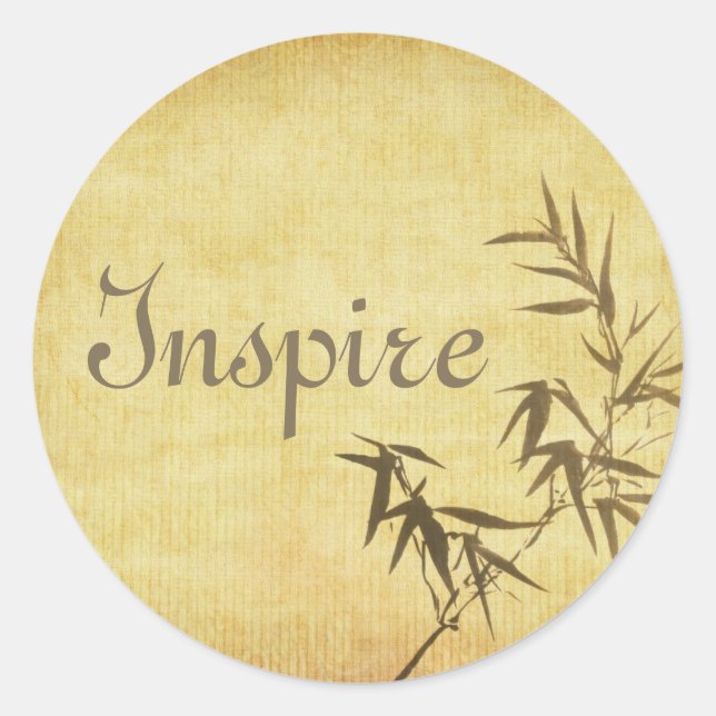 Adesivo Informações gerais sobre o papel de bambu armazena (Frente)