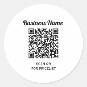 Adesivo Informações Mínimas do Código QR Preto e Branc