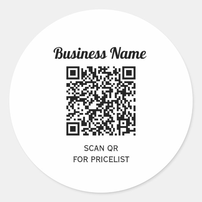 Adesivo Informações Mínimas do Código QR Preto e Branco Bá (Frente)