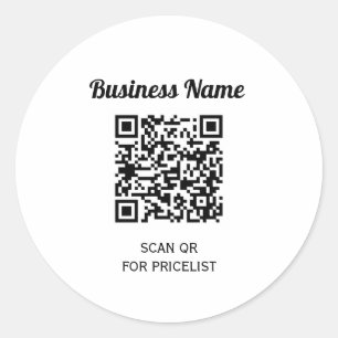 Adesivo Informações Mínimas do Código QR Preto e Branco Bá