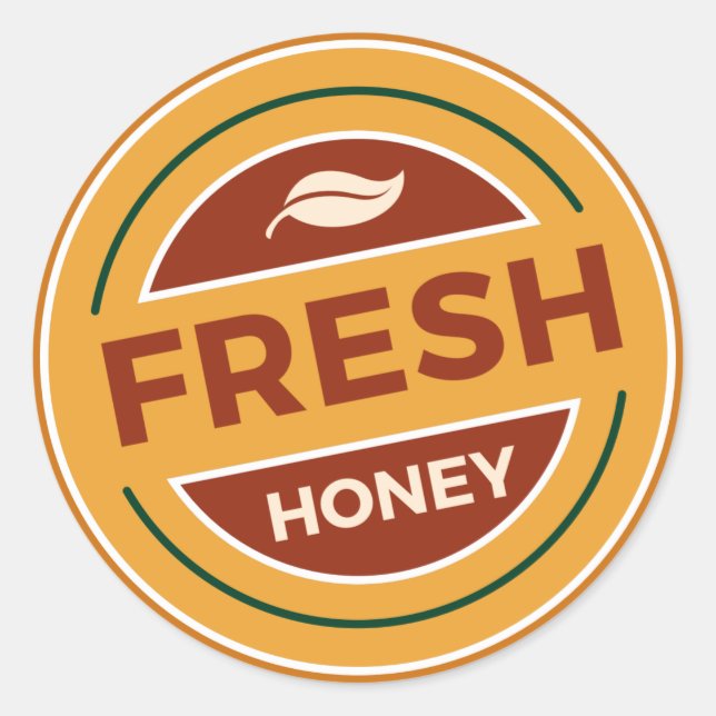 Adesivo Informações sobre o produto de mel fresco (Frente)