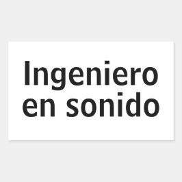 Adesivo ingeniero en sonido