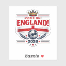 Inglaterra Vamos Inglaterra 2026 Torcedor de Futeb