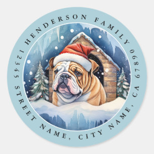 Adesivo Inglês Buldogue Round Stickers