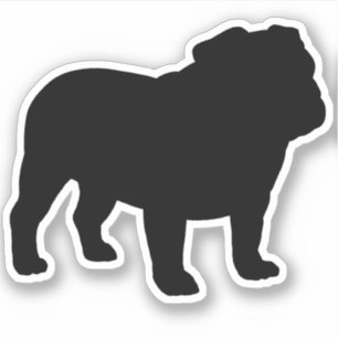 Adesivo Inglês Bulldog Silhout Legal Dog Vinyl Sticker