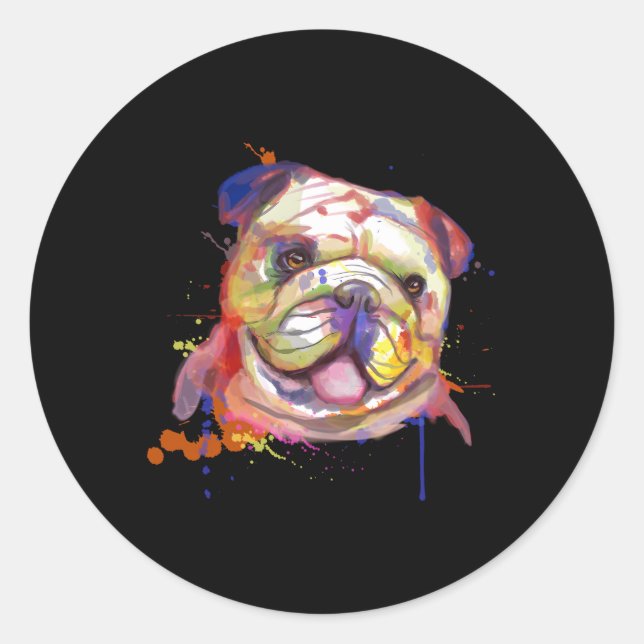 Adesivo Inglês Bulldog Splash (Frente)