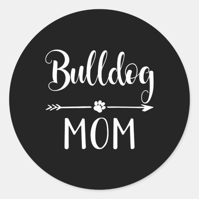 Adesivo Inglês, Francês - Americano Buldogue Mãe (Frente)