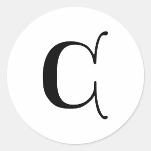 Adesivo Inglês Gótico - Letra C