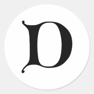 Adesivo Inglês Gótico - Letra D