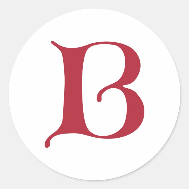 Adesivo Inglês Gótico Monograma - letra B (Frente)