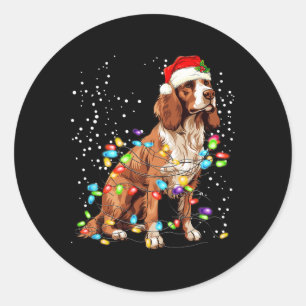 Adesivo Inglês Springer Spaniel Dog Voz de Natal Xmas