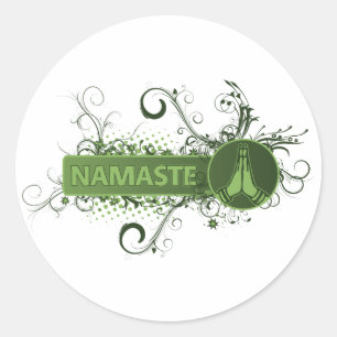 Adesivo Inglês verde de Namaste