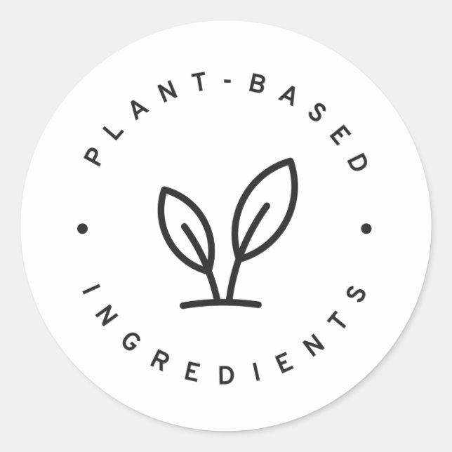 Adesivo Ingredientes à base de plantas (Frente)