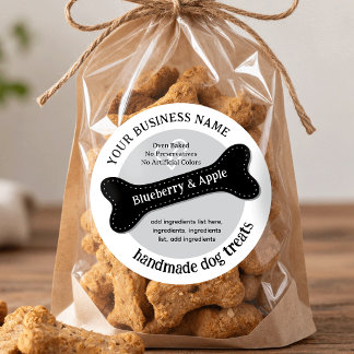 Adesivo Ingredientes de Biscoitos Caseiros para Cachorro