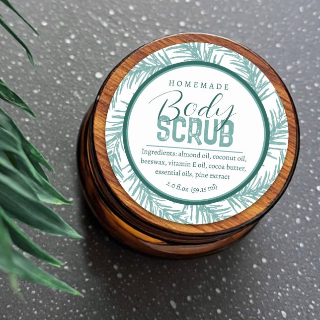 Adesivo Ingredientes de esfoliante corporal caseiro azul v (Criador carregado)